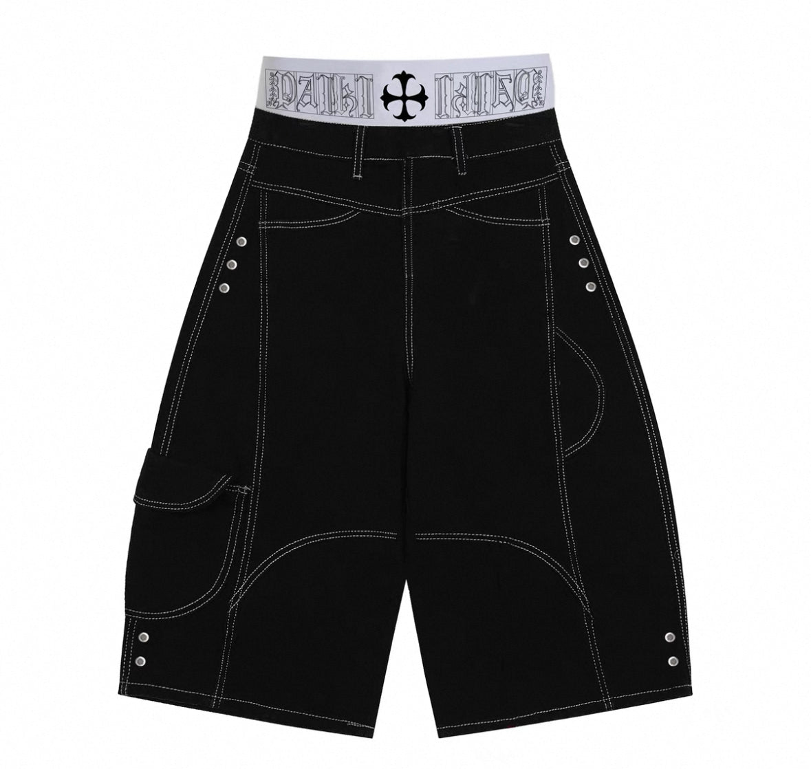 PAIKI Double Waist Half Pants