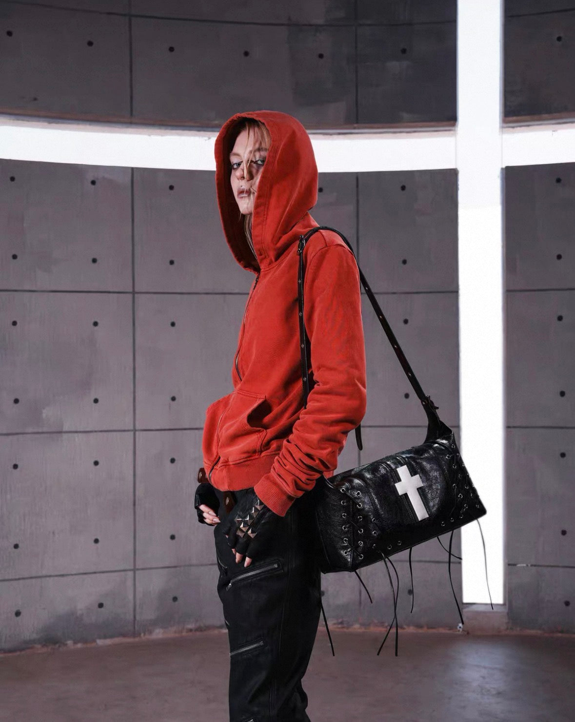 REBELWAVE PU Lether Cross Bag