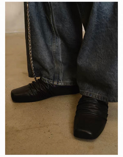 Cowhide Leather Slipper