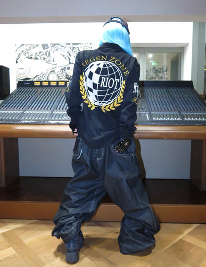 UCANTBELIKEME Back Logo Baggy Denim