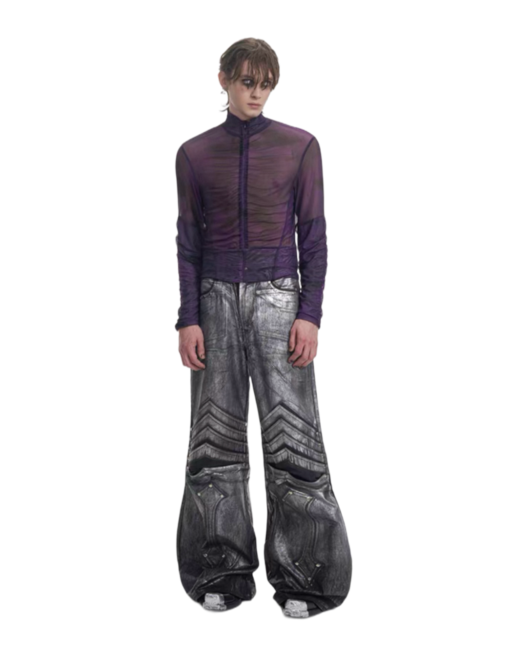 STARTEXCEEDEND Silver wide pants