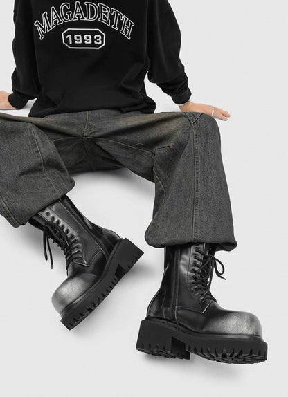 SELFISH PU Lether Platform Boots