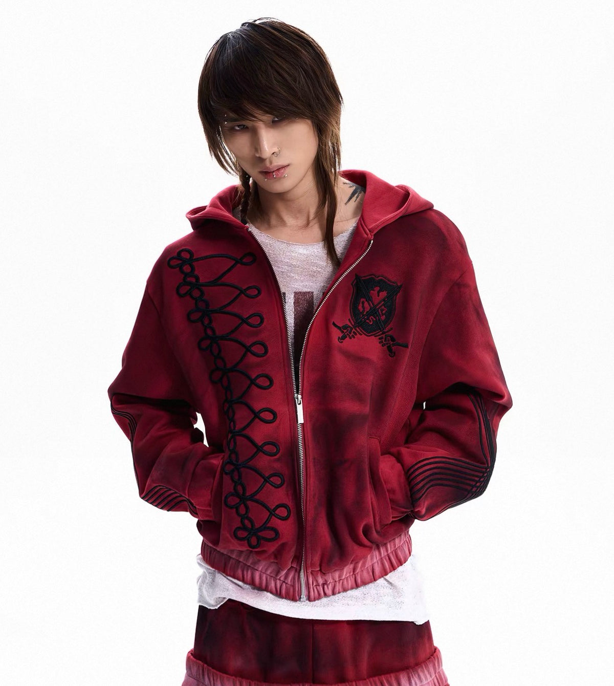 Oversized Track Jacket & Wide-Leg Pants Set