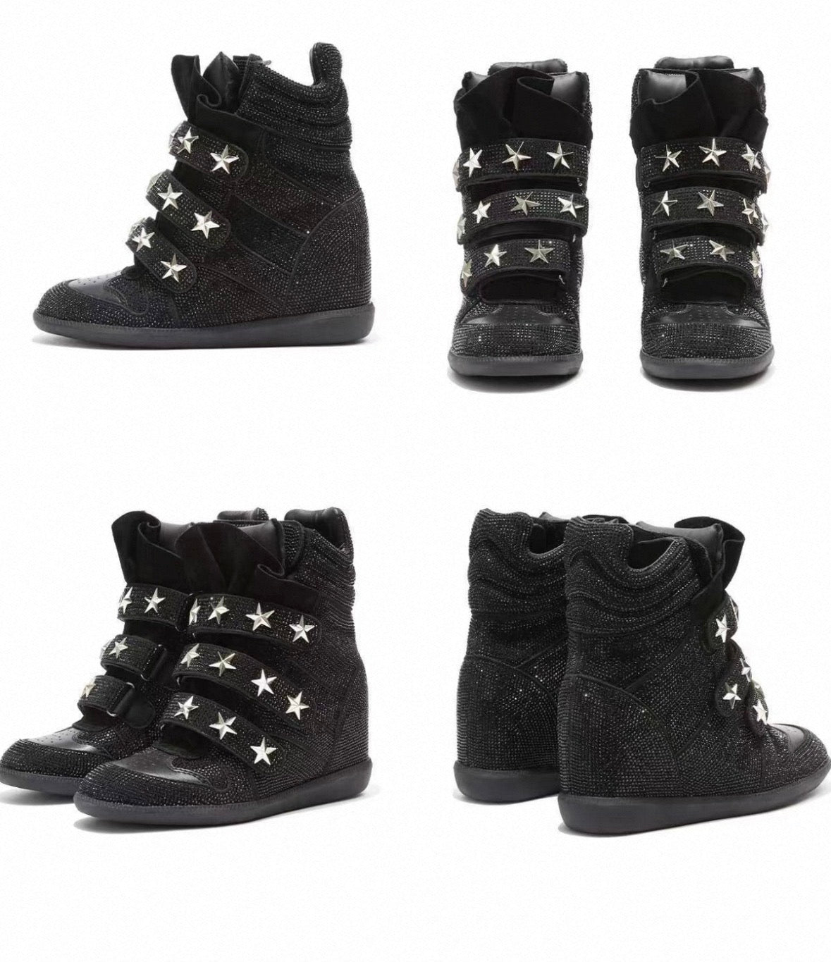 Rhinestone Platform Sneakers