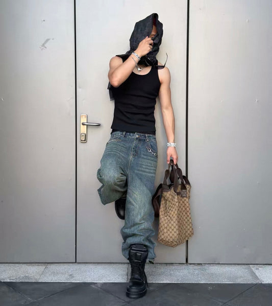 Monogram Denim Jeans Pants