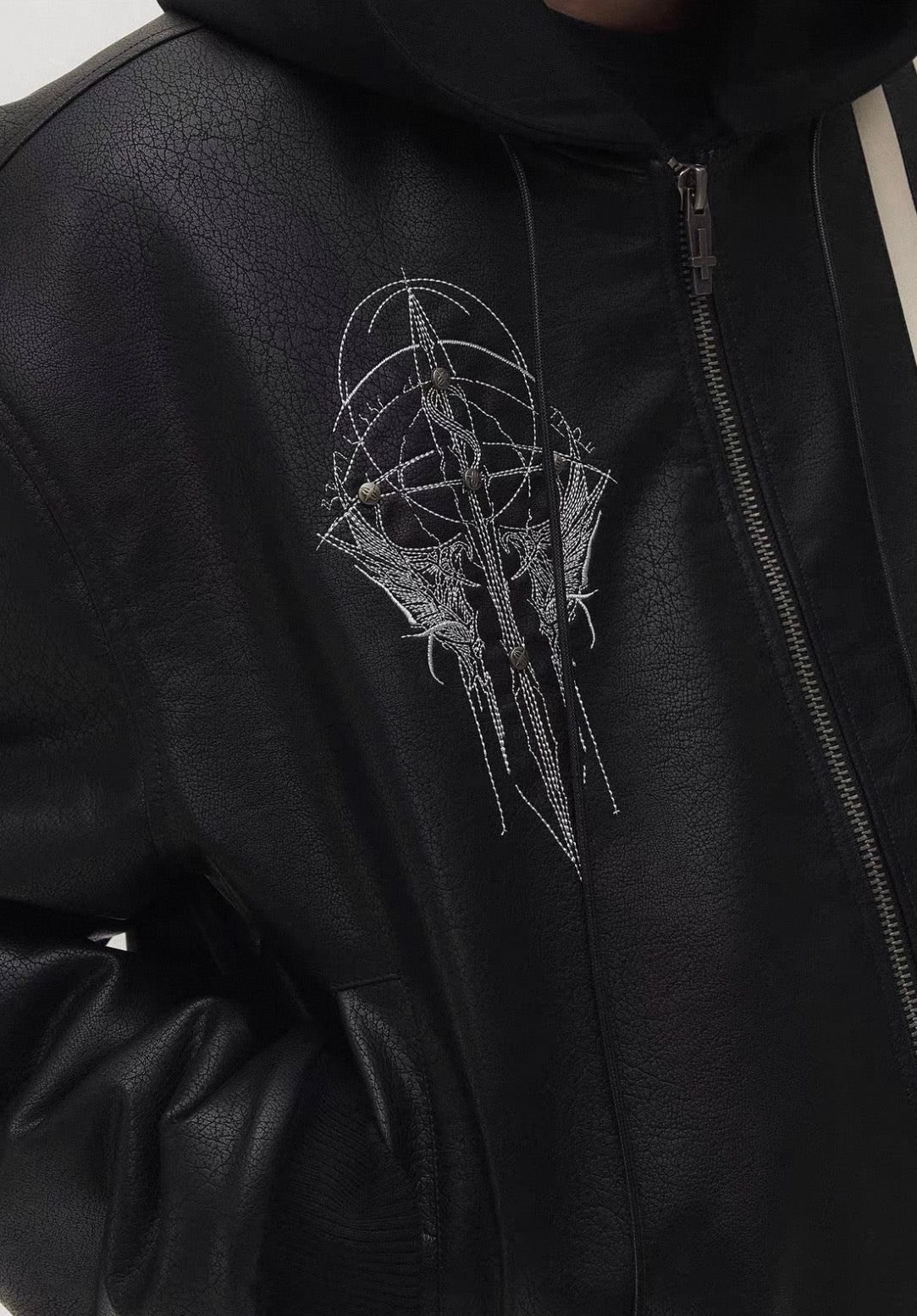 SGWCULT PU Leather Bomber Jacket