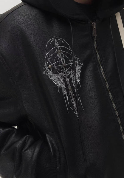 SGWCULT PU Leather Bomber Jacket