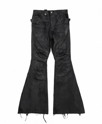BLACK K Patch Work Flare Pants