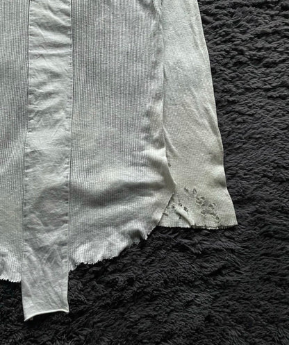 Distressed Cross Patch Long Sleeve T-Shirt