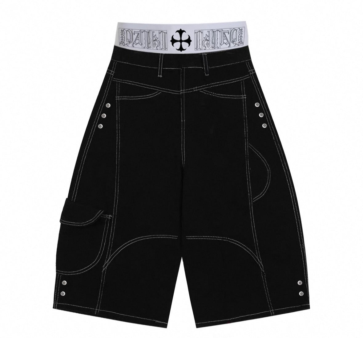 PAIKI Double Waist Half Pants