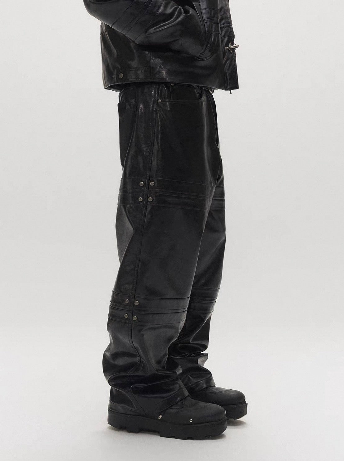 SGWCULT Studs PU leather Pants