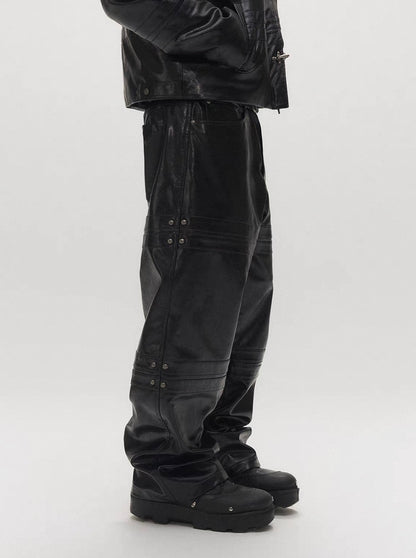 SGWCULT Studs PU leather Pants