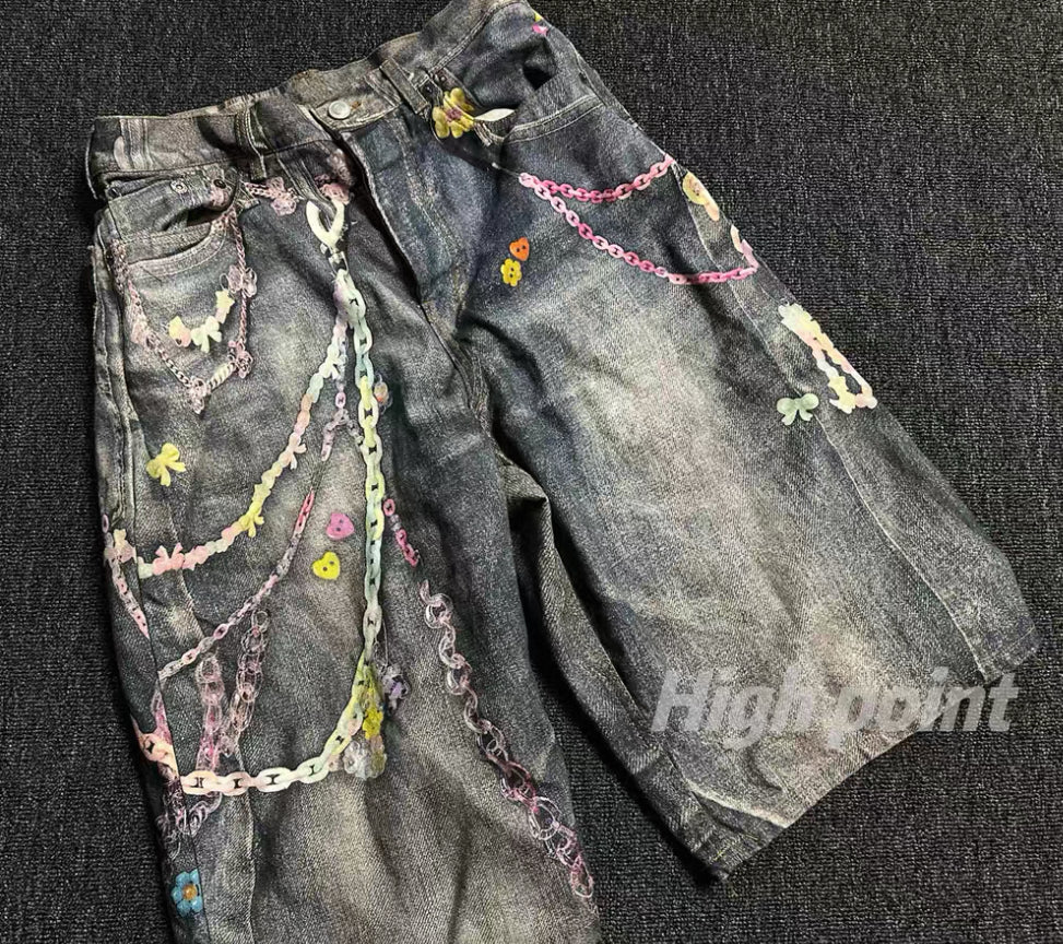 HIGH POINT Print Chain Half Pants