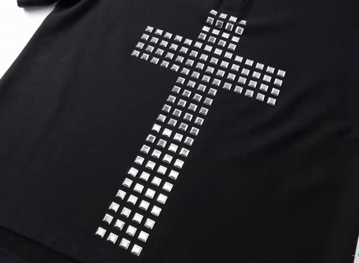 Studs Cross Polo Shirt
