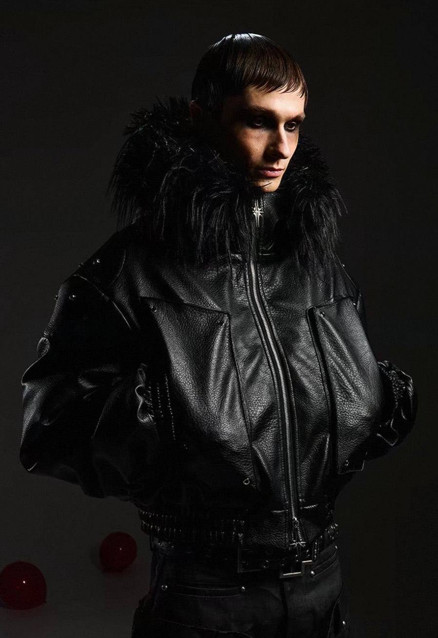 DARKRTPTS Far Hoodie Bomber Jacket