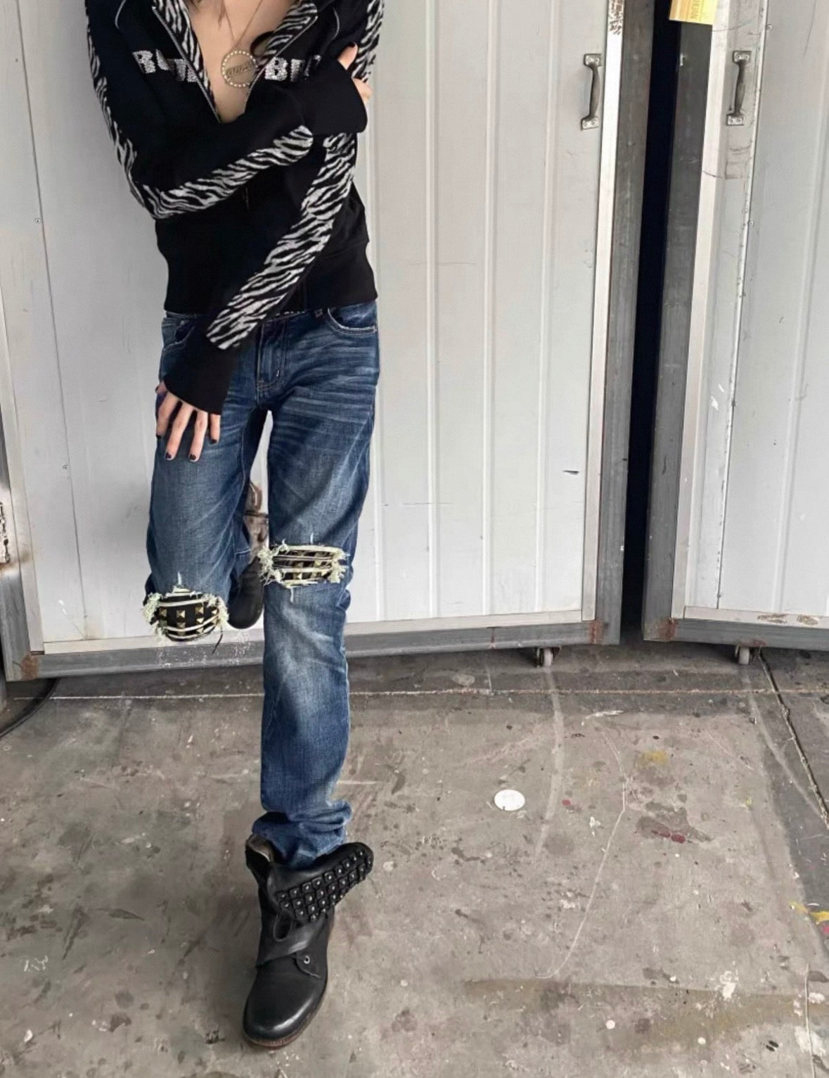 Vintage Buckle Short Boots