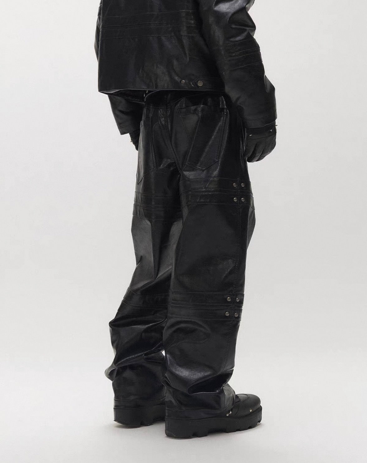 SGWCULT Studs PU leather Pants