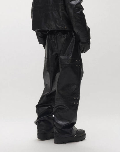 SGWCULT Studs PU leather Pants