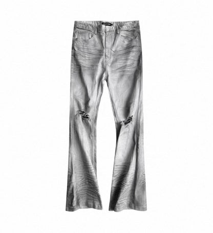 GOJOYJINNI White Flare Denim
