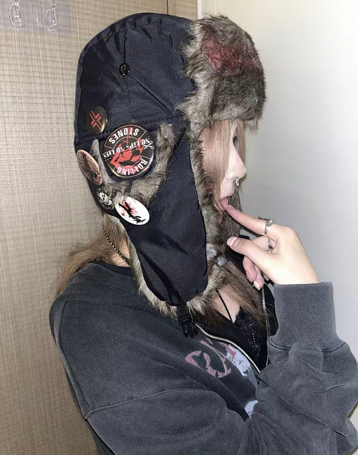 Badge Design Fur Trapper Hat