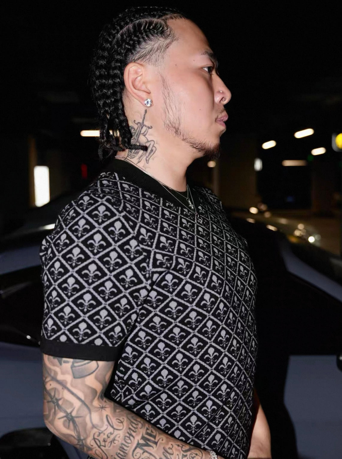 SICK IT RAIN Jacquard Paisley Slim Fit Knit