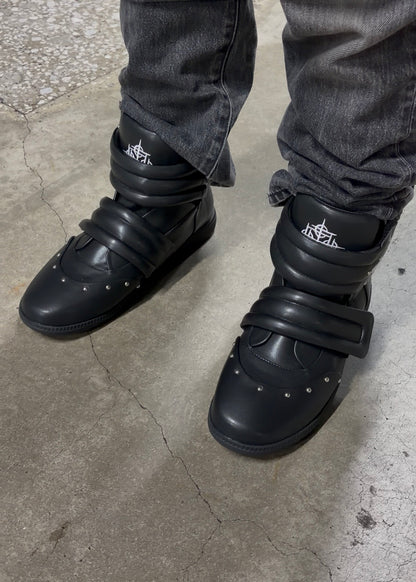 Studded Leather Platform Sneakers