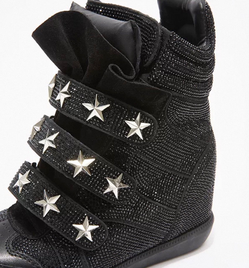 Rhinestone Platform Sneakers