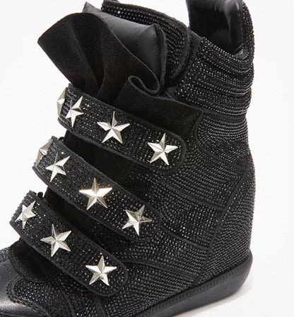 Rhinestone Platform Sneakers