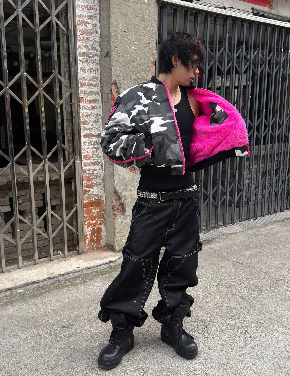 Loved Camouflage Pink Reversible Padded Bomber Jacket
