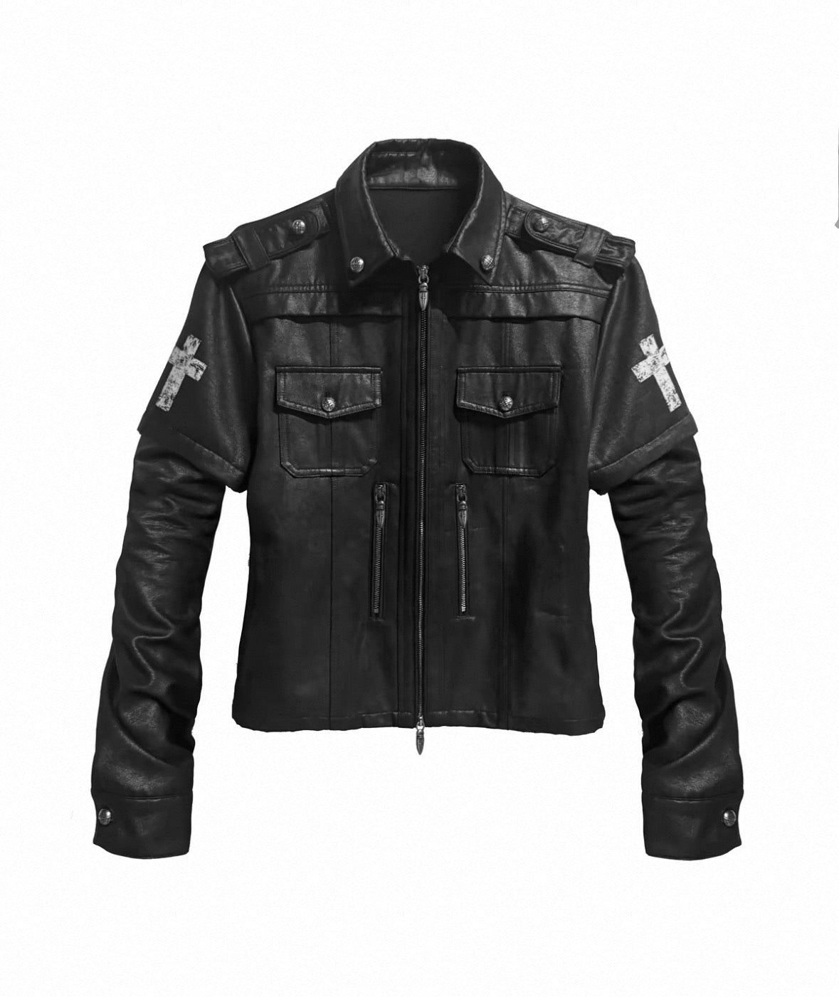 Convertible Waxed Cross Jacket