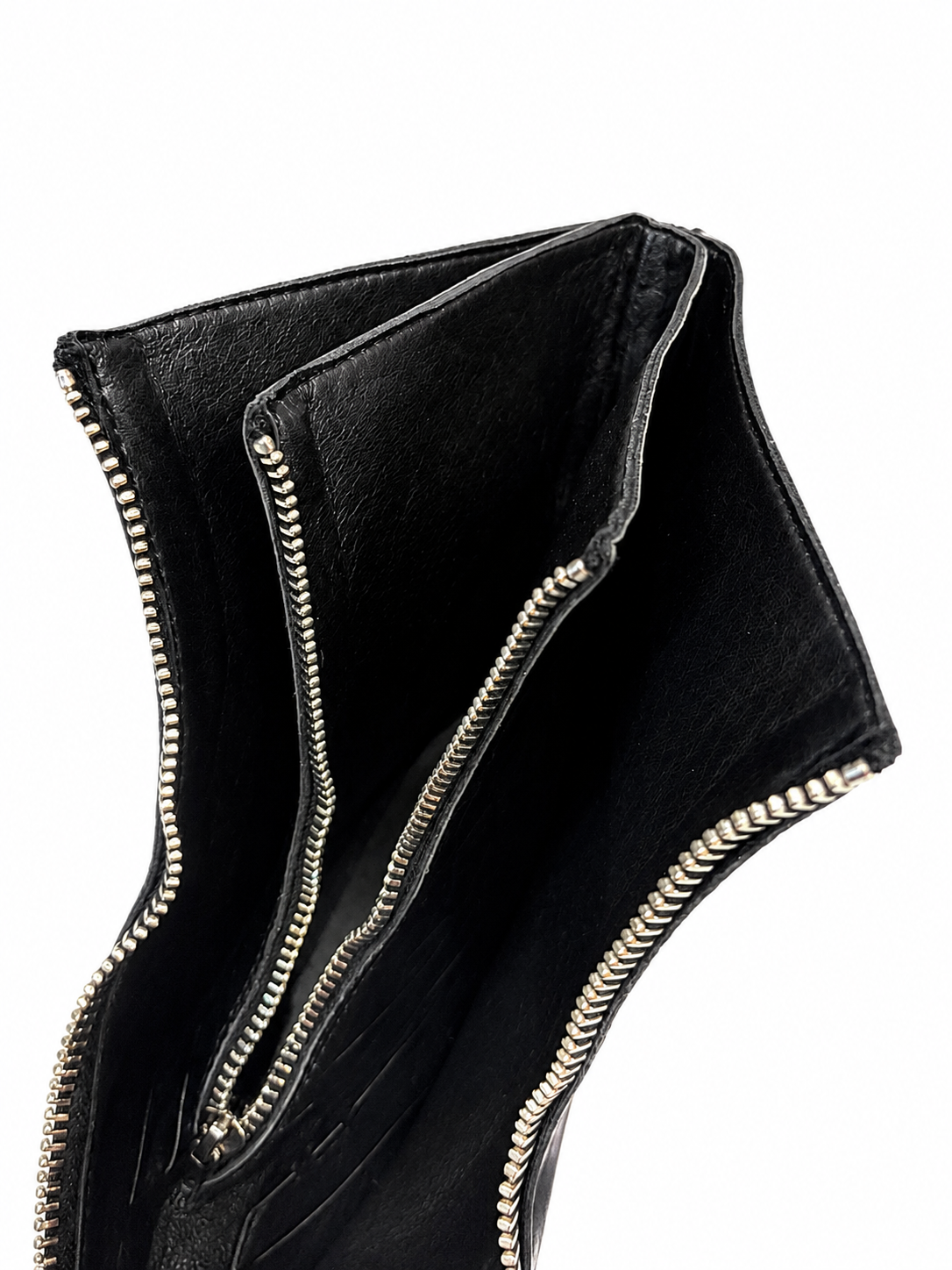 Leather Double-Zip Motorcycle Boots