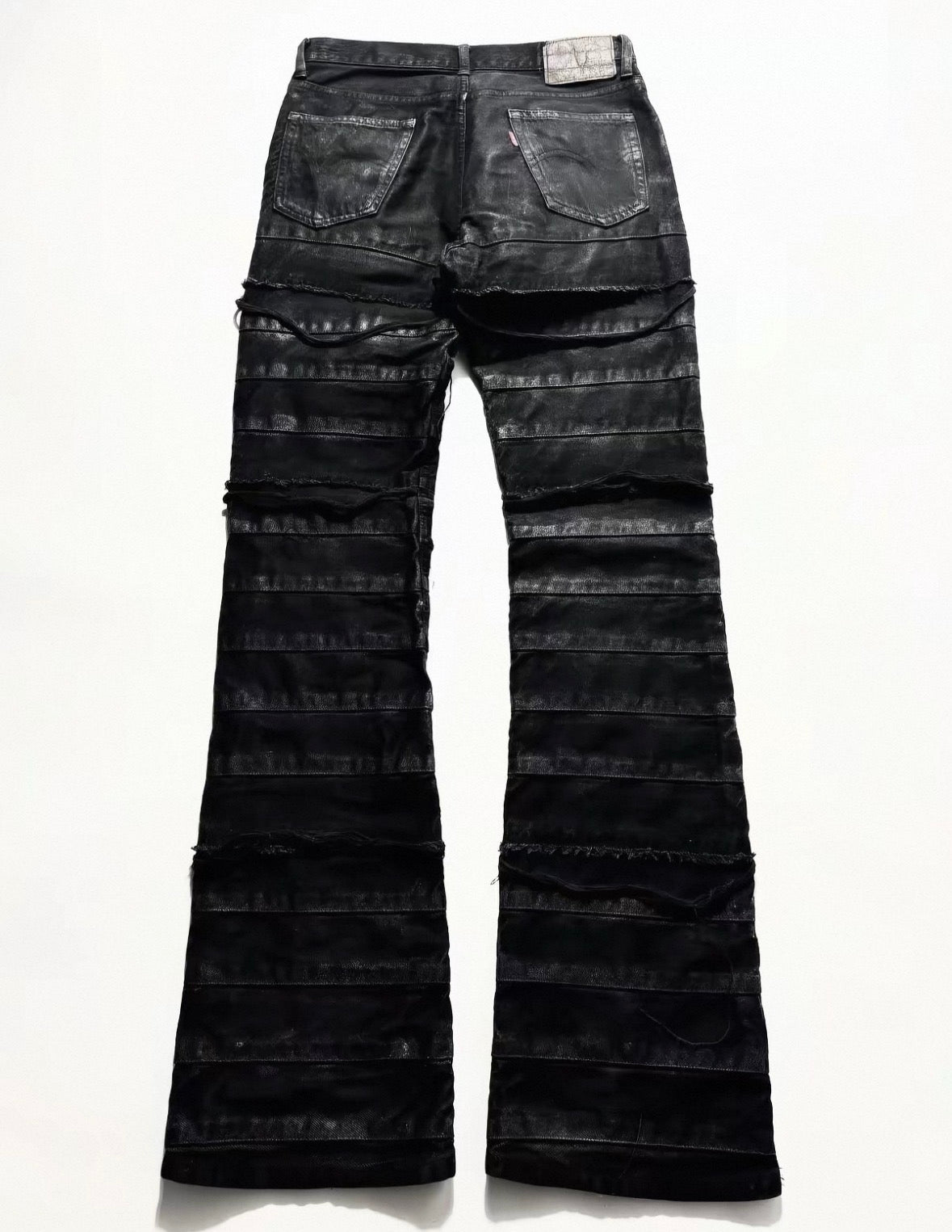 VTPIONEER Distressed Rib Flare Jeans