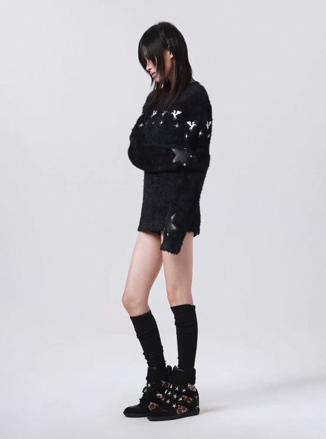 Vintage Leopard Platform Sneakers