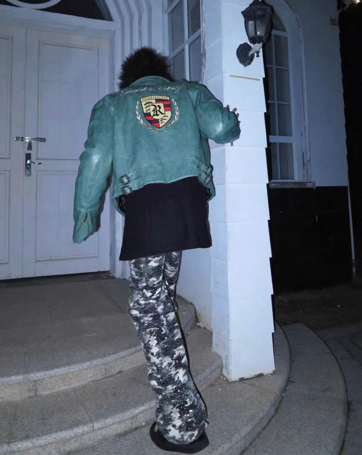18K Rhinestone Camouflage Cargo Pants