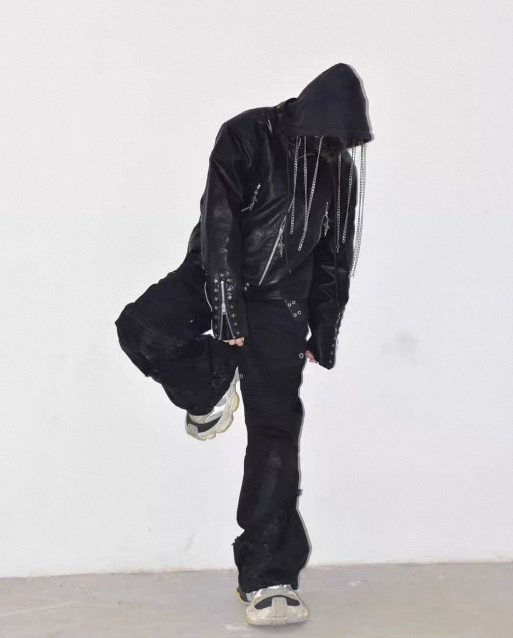 TH4SWE Hoodie PU Lether Jacket