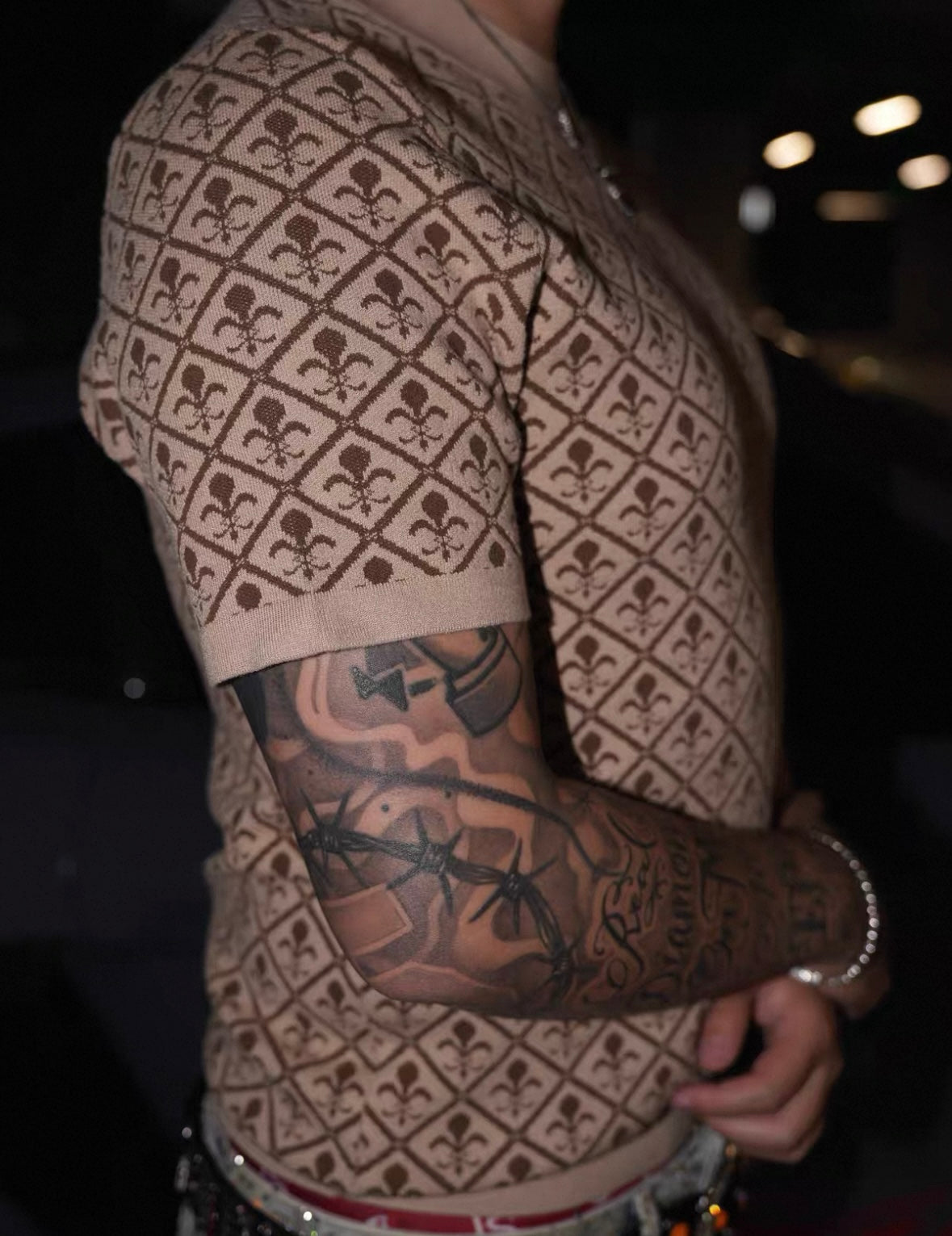 SICK IT RAIN Jacquard Paisley Slim Fit Knit