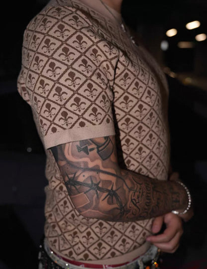 SICK IT RAIN Jacquard Paisley Slim Fit Knit