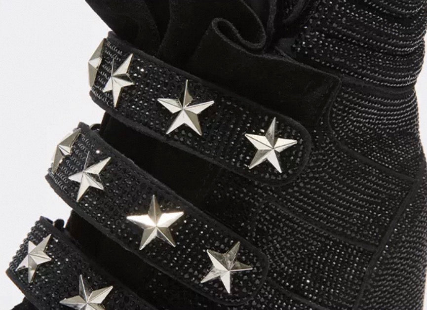 Rhinestone Platform Sneakers