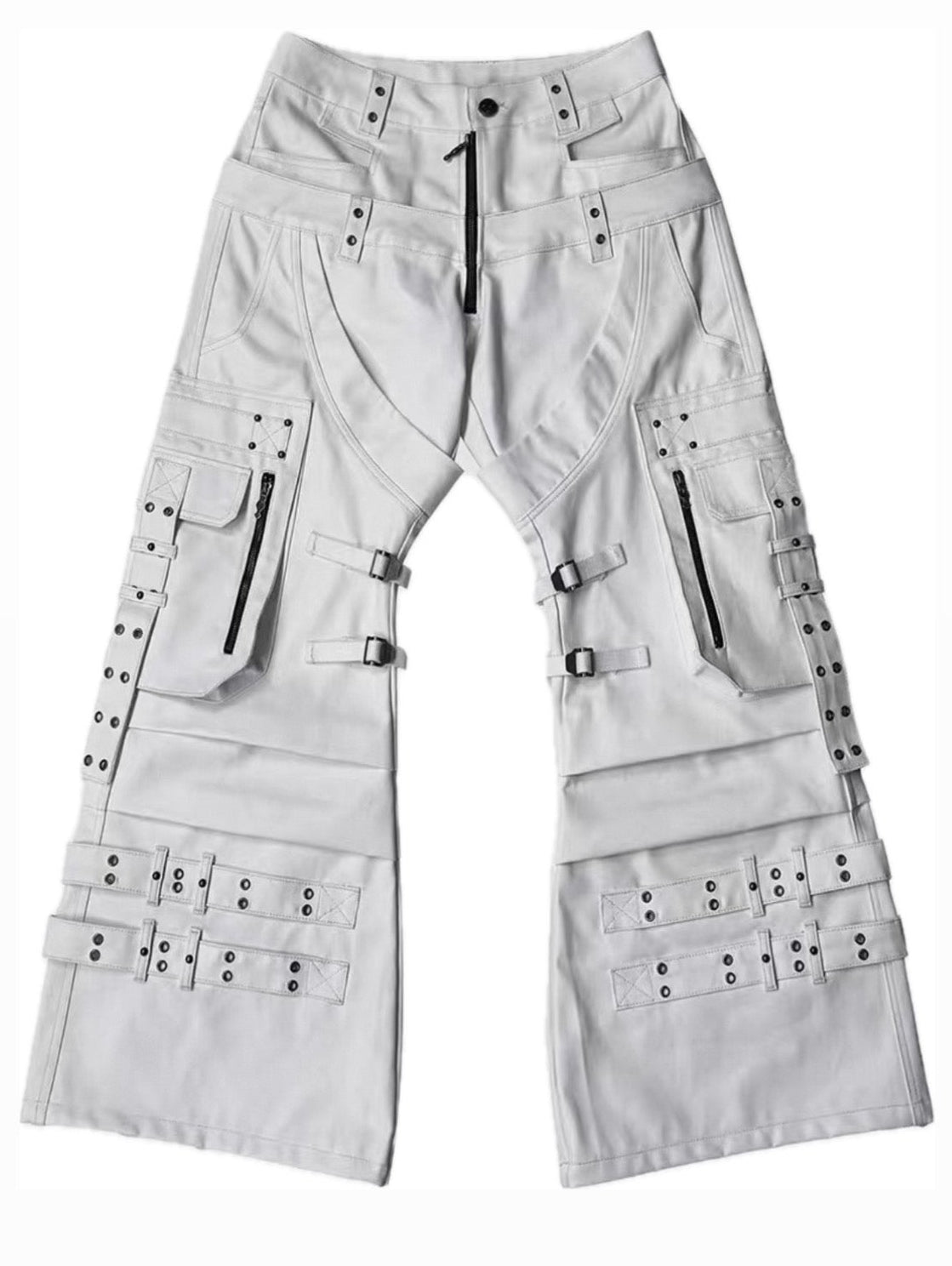 ATANOTHINGNESS Double Waist White Pants