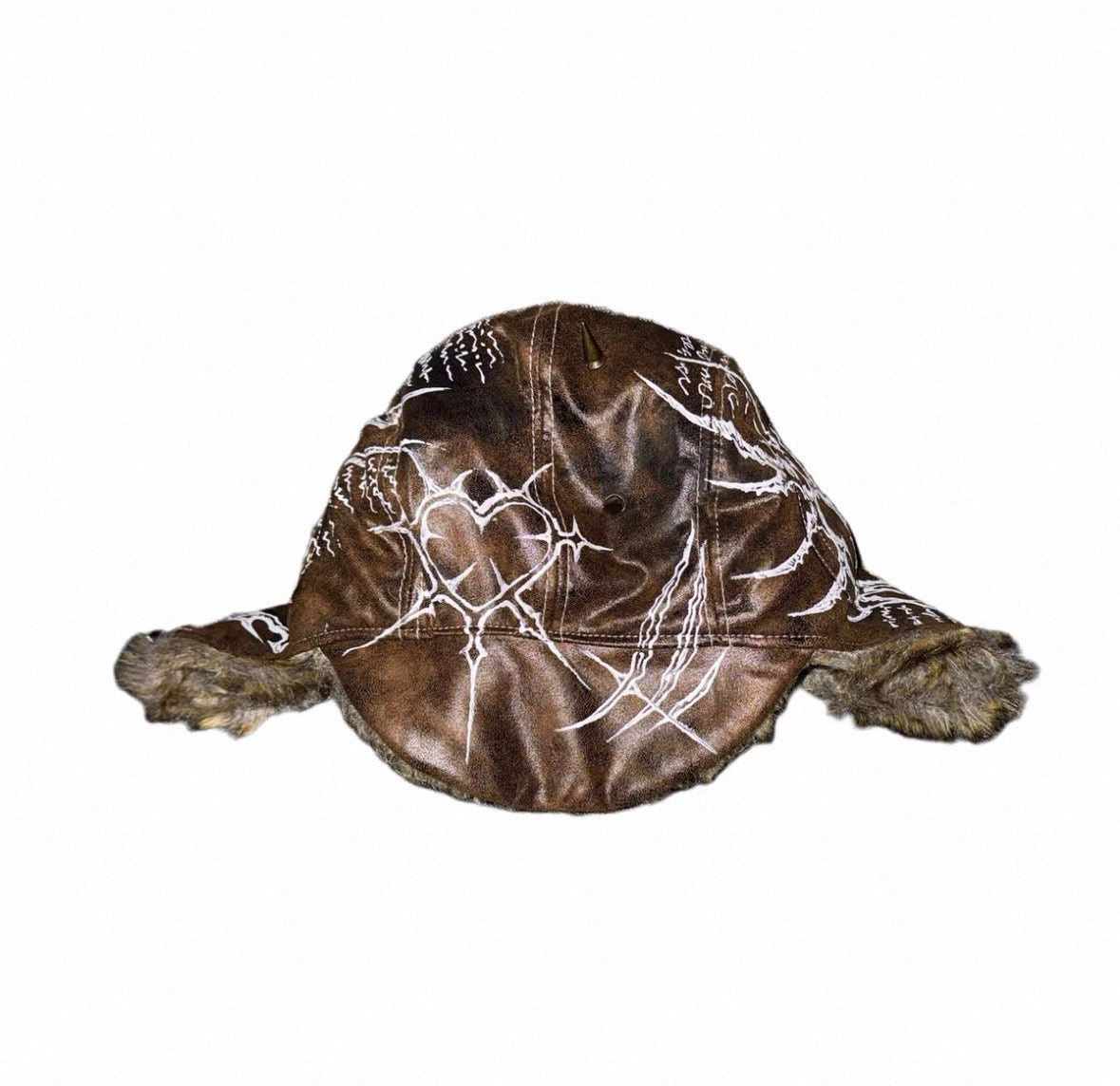 CAROL'S HERE PU Lether Flight Cap