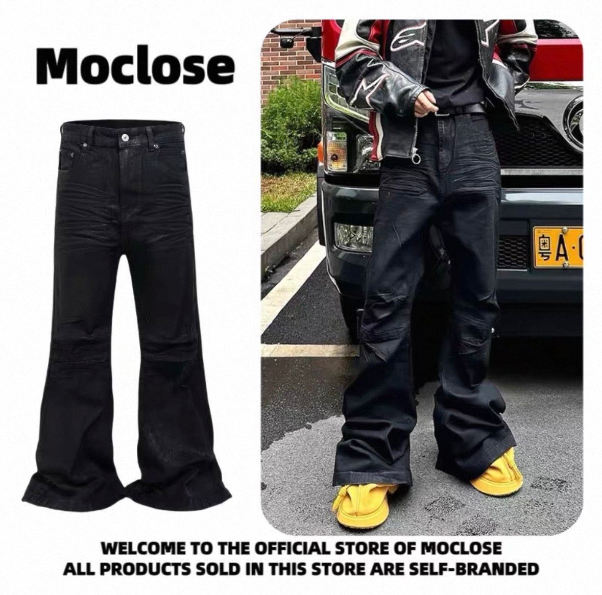 【期間限定販売】MOCLOSE Simple Denim Flare Pants