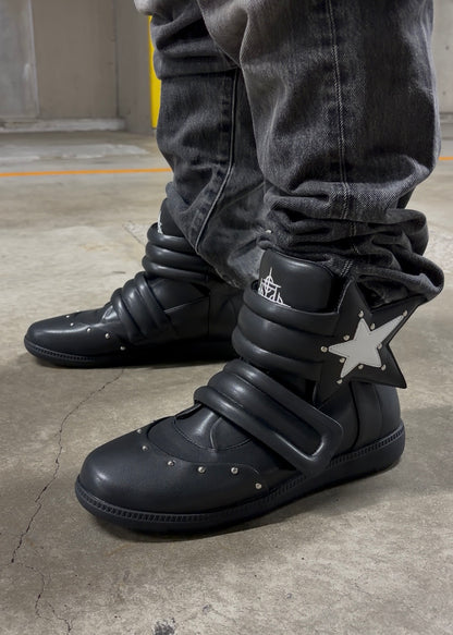 Studded Leather Platform Sneakers
