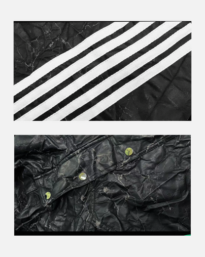 99CLUB PU Leather Line Jacket