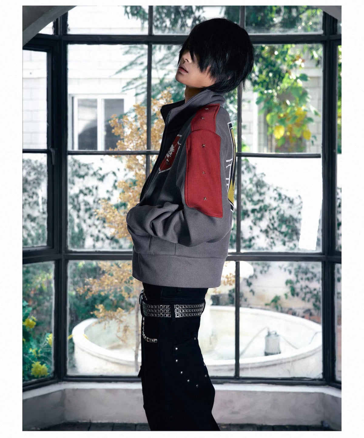 Star Knight Stand Collar Fleece Zip-Up Sweatshirt Jacket