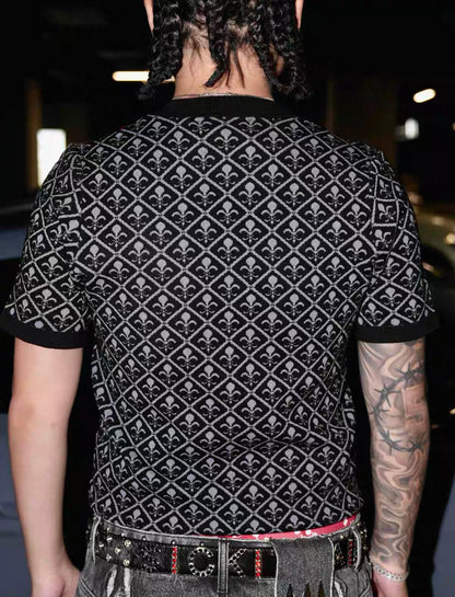 SICK IT RAIN Jacquard Paisley Slim Fit Knit