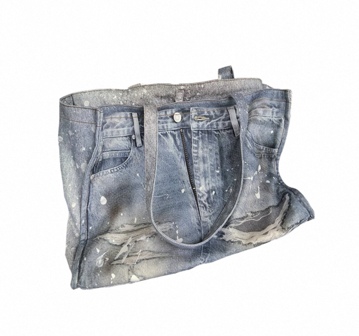 WANNA LAB Denim Print  Bag