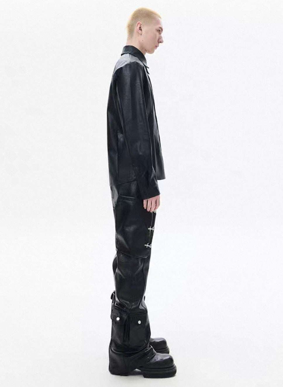 FRKM SCD PU Leather Gimmick Pants