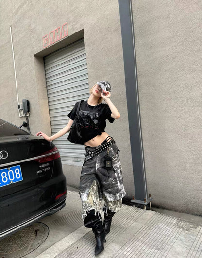 GOJOYJINNI Deathtroy Half Pants