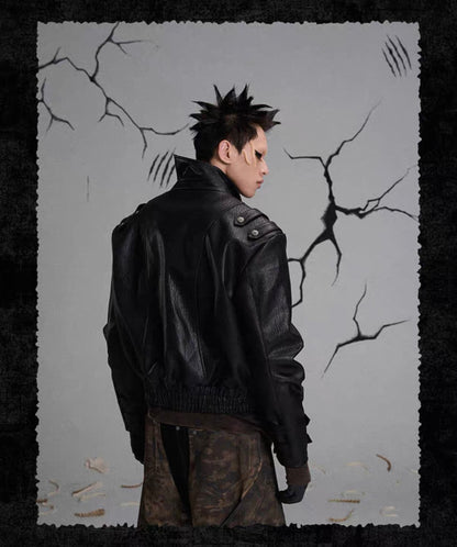 FLYERRER PU Leather Jacket