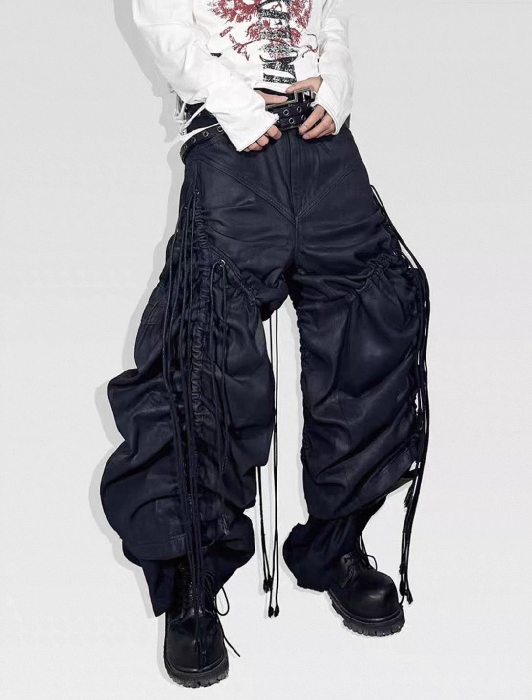 ATANOTHINGNESS Dark Baggy Denim Pants